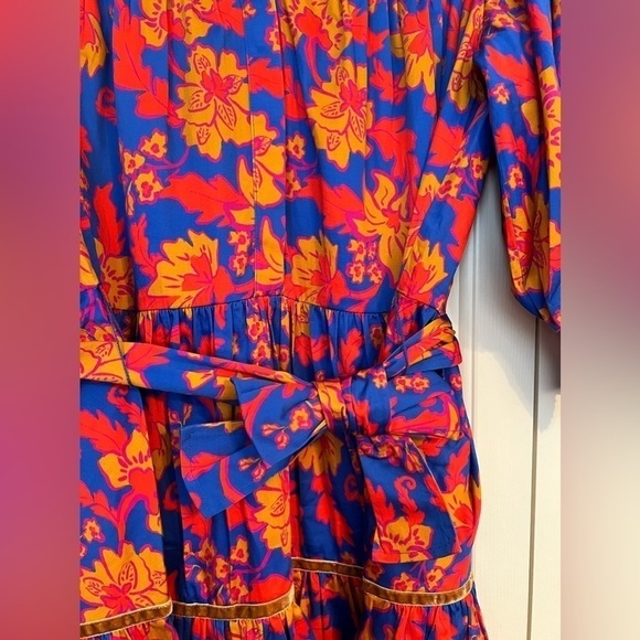 NWT Alden Adair Charlotte Dress in Color- Cobalt Tea Garden- Size Small - Picture 9 of 14